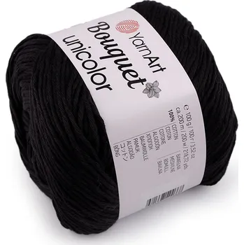Příze Bavlněná pletací příze Bouquet Unicolor 100 g
