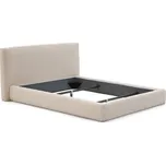 Béžová čalouněná jednolůžková postel bez roštu 90x200 cm Blok – Kave Home ID_1759036