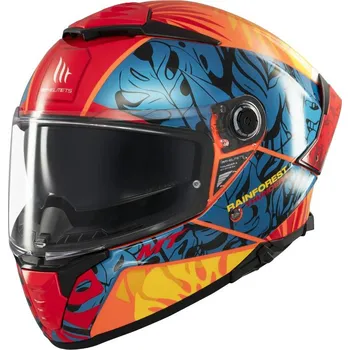 Helma na motorku MT Helmets Integrální helma Thunder 4 SV Rainforest modro-oranžová + DÁREK + Doprava ZDARMA