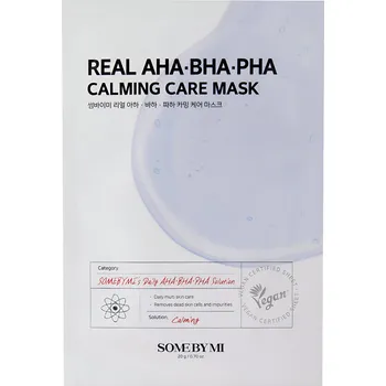 Pleťová maska Zklidňující plátýnková maska s AHA BHA PHA kyselinami - Some By Mi Real AHA BHA PHA calming care mask
