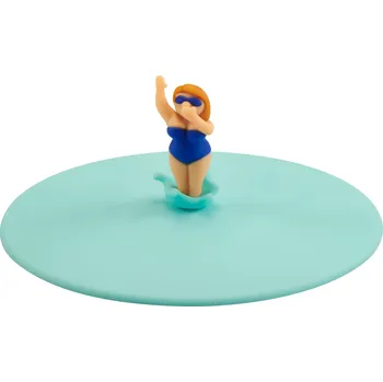 Poklice LURCH My Lid – silikonová poklice s plážovým motivem Elena Elegant prům. 10,5 cm tyrkysová