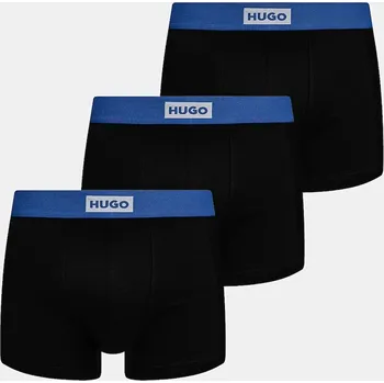 Pánské spodní prádlo Boxerky Hugo Blue 3-pack 50546711 černá 99X, vel. S