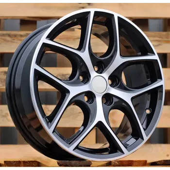 Alu kolo Alu kola Racing Line Y0058, 17x7 5x108 ET50, černá + leštění vhodné pro Ford Focus (od 2018), Ford Kuga (od 2019), Ford Mondeo IV (od 2015)