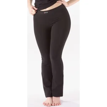 Dámské kalhoty Dámské kalhoty zvonové zkrácená délka, dlouhé, šité, klasické, jednobarevné 96000P - černá - XL