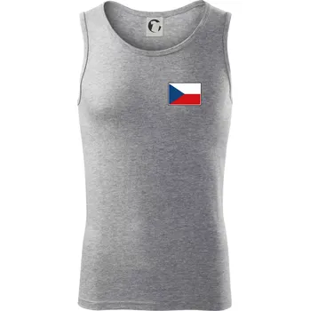 Česká republika - Vlajka malá - Tílko pánské Core - XL ( Tmavě šedý melír )