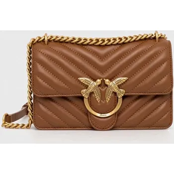 Kabelka Kožená kabelka Pinko 100074.A0GK hnědá 88X, vel. ONE SIZE