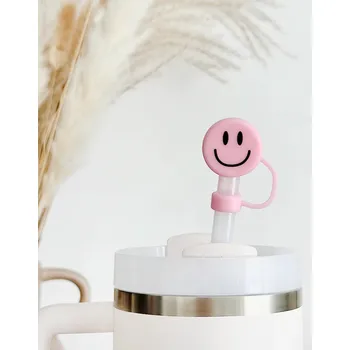 COCONUT LANE Kryt na brčko Pink Smiley