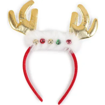 Čelenka do vlasů sob s rolničkami, vánoční / párty