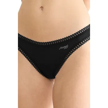 Kalhotky SLOGGI GO CRUSH TANGA 3PACK BLACK černá M
