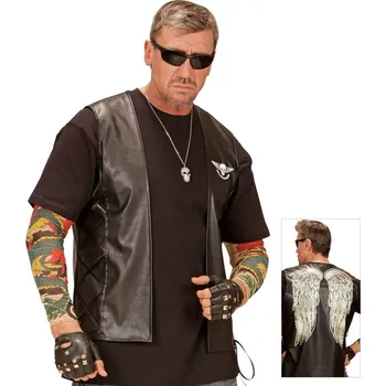 Karnevalový kostým Motorkářská vesta west coast - XL