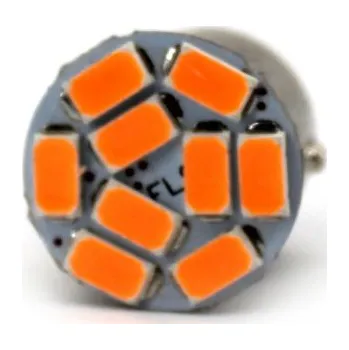 Autožárovka lED žárovka BA15S 12V 4,5W CANBUS oranžová motoLEDy 337