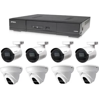 Kompletní kamerový systém Kamerový set 1x AVTECH DVR DGD1009AV, 4x 2MPX Dome kamera AVTECH DGC1004XFT a 4x 2MPX Bullet kamera AVTECH DGC1105YFT + 4x napájecí zdroj ZDARMA! KSHDTV11
