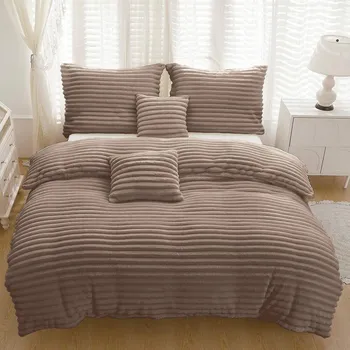 Povlečení Mikroplyš povlečení Homa TRAIL BROWN 3-dílná sada 140x200 cm
