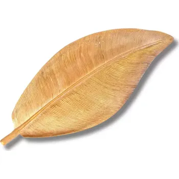 Vánoční dekorace Dekorace - List zlatý zahnutý