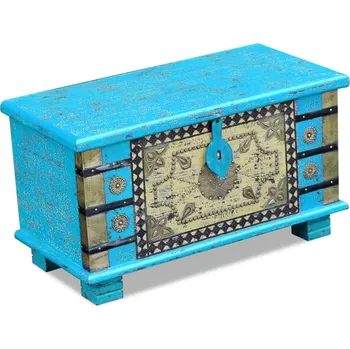 Truhla Úložná truhla červená z mangovníkového dřeva 80x40x45 cm