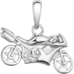 Stříbrný přívěsek motorka 64008