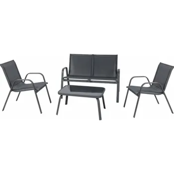 Zahradní sestava Mirpol Sada zahradního nábytku RIVET černá