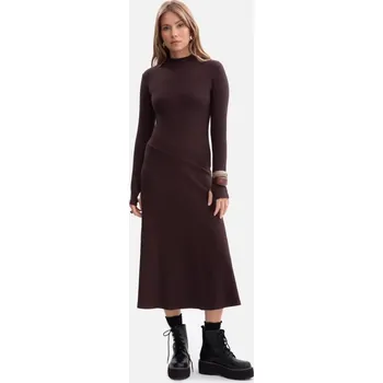 Dámské šaty Dámské šaty BEWEAR B299 DARK CHOCOLATE S