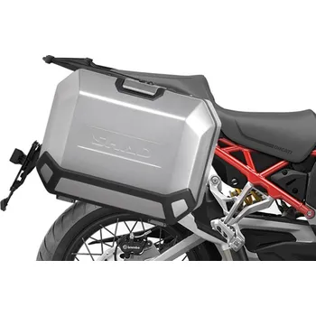 Motodoplněk Shad kompletní sada bočních hliníkových kufrů SHAD TERRA 36L/47L, včetně montážní sady SHAD Ducati Multistrada 1200 V4