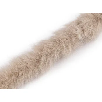 Všívací oděvní / dekorační kožešina kulatá šíře 5 cm, barva 2 béžová světlá