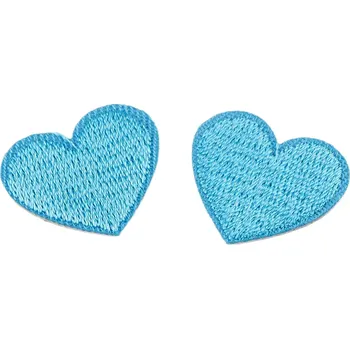 Nažehlovačka Srdíčko modré (Vyšívaná nažehlovačka srdíčko)