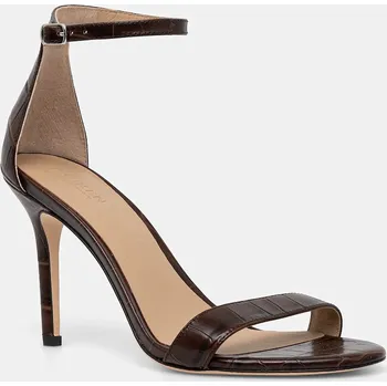 Dámské sandále Kožené sandály Lauren Ralph Lauren Allie hnědá barva, 802979181001 802979181001.200 89X, EUR 36.5