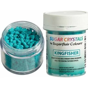Jedlá dekorace na dort Sugarflair Sugar Crystals Kingfisher 40 g