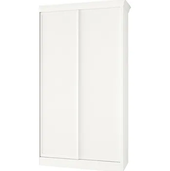 Šatní skříň Skříň Rim-Veneziano 2D 1,1 m bílá s římsou, fasádami DTD