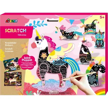 omalovánky Avenir Pohyblivé škrabací obrázky Jednorožci