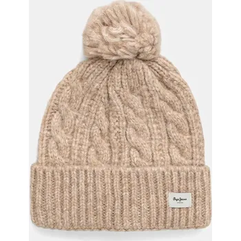Čepice Čepice z vlněné směsi Pepe Jeans béžová barva, PL0400004 80X, vel. ONE SIZE