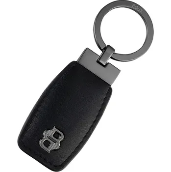 Přívěsek na klíče BOSS Double B Black & Gun černá barva HAK519D 99X, vel. ONE SIZE
