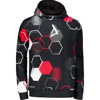 Pánské oblečení Pánská funkční mikina premium ALTISPORT VOJ/ALM037MI01 ČERNOČERVENÁ XXXL
