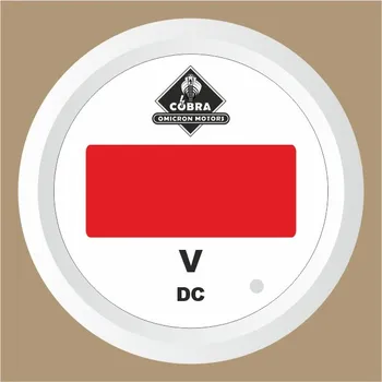 Voltmetr bílá/bílá 85mm