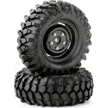 Absima Pneumatiky + disky Crawler 108mm, černé, 2ks