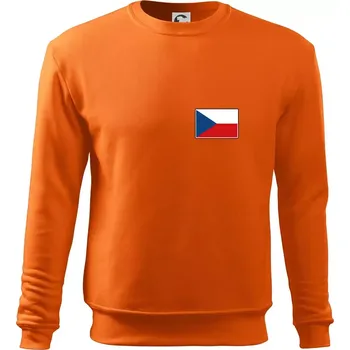 Pánská mikina Česká republika - Vlajka malá - Mikina Essential pánská - M ( Oranžová )