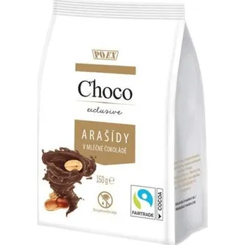 Sušená potravina POEX Choco Exclusive Arašídy v mléčné čokoládě 150g