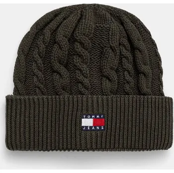 Čepice Čepice Tommy Jeans zelená barva, AM0AM13670 87X, vel. ONE SIZE