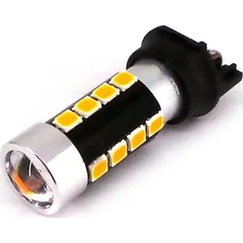 Autožárovka LED žárovka PW24W 12V-24V canbus oranžová motoLEDy 467