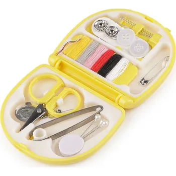Cestovní šitíčko v plastové krabičce, barva 1 žlutá