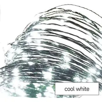 Vánoce EMOS 150LED XMAS NANO IP44 15M G CW D3AC05 15 m 150 LED studená bílá