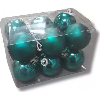 Vánoční ozdoba Dekorace-Koule vánoční 4cm 12ks