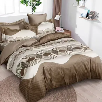 Povlečení Ložní povlečení REZOR BROWN 3-dílná souprava 140x200 cm