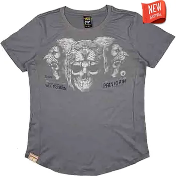 Dámské tričko Yakuza Premium Selection Tričko dámské Yakuza Premium 3931 - šedé - Eternal Enemy, Pain and Gain Los Angeles Velikost: S