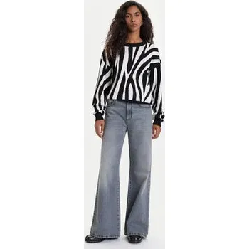 Dámský svetr Vero Moda Svetr Siljeanimal 10330808 Bílá Regular Fit XL