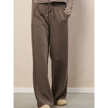 Dámské kalhoty Sinsay - Tepláky se širokými nohavicemi - hnědá - 229FK-84X - 229FK-84X-M