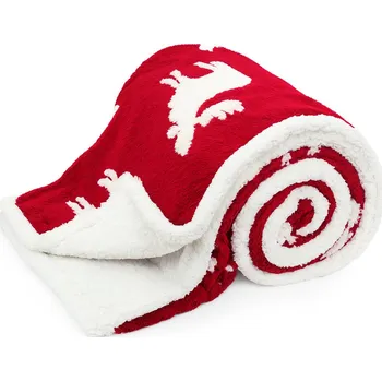 Home Elements Mikroflanelová deka, Los, červenobílá Home Elements