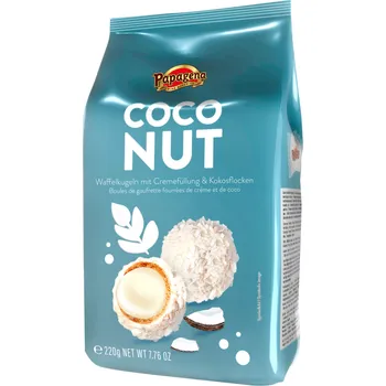 Papagena kokosové waflové kuličky s krémovou náplní, 220 g