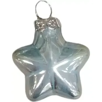Vánoční dekorace Dekorace - Hvězda sklo závěsná 4cm/12ks