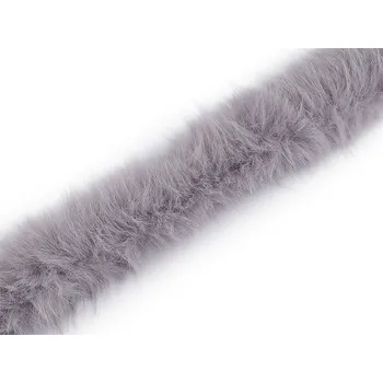 Všívací oděvní / dekorační kožešina kulatá šíře 5 cm, barva 6 šedá světlá