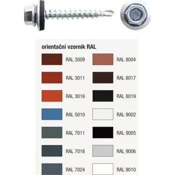 Vrut Farmářský vrut 4,8x20mm, šestihranná hlava, pozink, RAL 8017, 250 ks